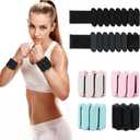 Wrist Weights, 2Pcs Wearable Wrist Ankle Weights for Women and Men, Adjustable Silicone Bracelets Suitable for Walking, Yoga, and Gym, Arm & Leg Workout, 2lb (Black)