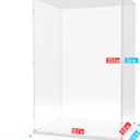 Choowin Acrylic Display Case for Zimomo Display for Labubu Display, 24 inch Tall Assemble Dustproof Display Box, Thickened Large Clear Display Cases for Collectibles Figures Dolls (White Base)