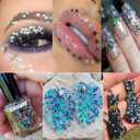 2 x LuckForever 4 Boxes Iridescent Spring/Summer Glitter Sequins Holographic Letter Glitter Peach Heart/Pentagram Glitter Mixed Glitter DIY Design Manicure Decorations Sets for Nail Art/Craft/Makeup. (colored)