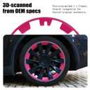Wheel Rim Protect for Tesla Model Y 21" (2020-2024), Easy-Install Hubcaps Wheel Cover, Scratch-Resistant Car Tire Trim Rings, Stylish Design for Induction Wheels, Sakura Pink 4Pcs Model Y Accessories