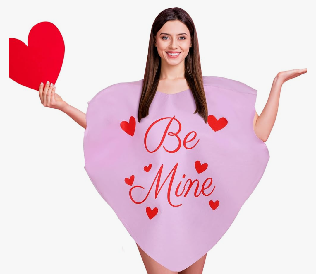 Xtinmee Red Heart Costume Adult Heart Costume cosplay for Anniversary Birthday Supplies Women Men
