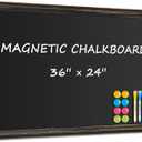 Rustic Wood Framed Chalkboard, 36" x 24" Wall-Mounted Blackboard for Kitchen, Restaurant Menu, Office & Home Dcor