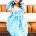 Little Adventures Elbow Length Child Princess Gloves - Machine Washable Costume Accessory (Blue)