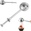 Flour Duster for Baking, 1 PCS Flour Sifter for Baking Powdered Sugar Shaker Duster, 304 Stainless Steel Dusting Wand Sprinkler and ToolsSpices and Tea Strainers 
