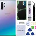 Rear Back Glass Replacement for Samsung Galaxy Note 10 Plus with Reparing Toolkit and Pre-Installed A-dhesive (Aura Glow)