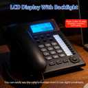 Landline Phones For Home & Office, Corded Phone With Backlit Caller Id Display, Speakerphone, Speed Dial, And Mute Function, Adjustable Ringer, Speaker, Handset Volume, Telephone Landline Phones- 3 YR