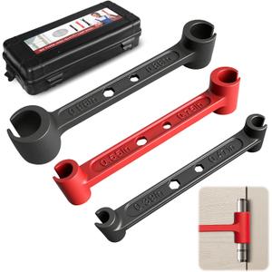Door Hinge Adjustment Tool Multi-Size Hinge Gap Adjusting Wrench Kit Heavy Duty Door Hinge Repair Tool for Residential and Commercial Use (3 piece set, Medium)