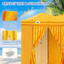 EAGLE PEAK Outdoor Pop Up Changing Room 8x4 ft, 2-Room Portable Privacy Shelter for Beach, Pool, Photoshoots or Dressing Room, Yellow/Orange