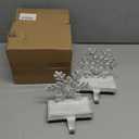 2 Pack Cast Iron Christmas Stocking Holders for Mantle, Set of 2 Heavy Duty Cast Iron Christmas Stocking Holders, Vintage Ornament HooksChristmas Stocking Holder