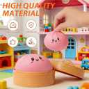 2 Pcs Dumpling Squishy, Mystery Squishy Dumpling Box, Fidget Toys Adults & Teens, Stocking Stuffers, Sensory Stress Ball Squeeze Toys for Stress Relief (Green Purple)