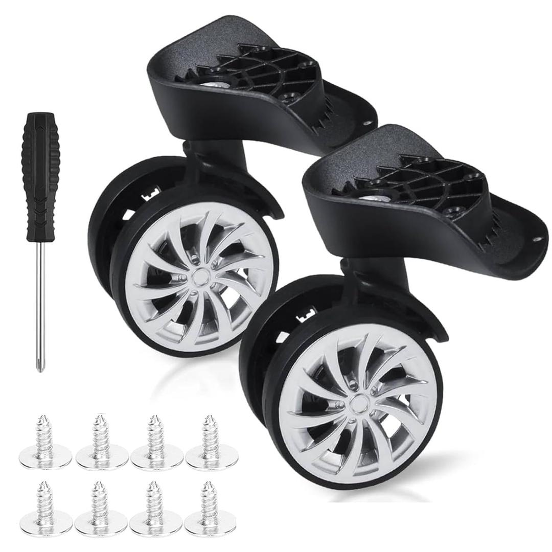 Luggage Wheels Replacement, 360 Universal Suitcase Wheels Replacement Swivel Luggage Travel Suitcase Left and Right Caster Bearings Repair Set