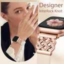 Minyee Magnetic Stretchy Band Compatible with Apple Watch Bands 38/40/41/42/44/45/46/49mm Women Men, Celtic Knot Soft Elastic Nylon Fabric Strap for iWatch Series 11 10 9 8 7 6 5 4 SE/Ultra 3 2 1