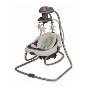 Graco DuetSoothe 2-in-1 Portable Baby Swing & Rocker, Winslet | Easy Carry Handle, 3 Swinging Directions, 6 Speeds, Soothing Sounds, Comfortable Baby Body Support & Recline