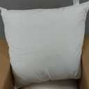 20 x 20 Outdoor Throw Pillow Inserts Set of 2 Waterproof Square Premium Decorative Couch Pillow Stuffers Form Large White Sofa Cushions Indoor