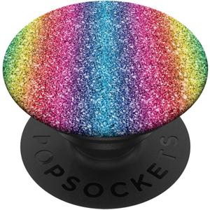 Rainbow stripes multicolored PopSockets Standard PopGrip
