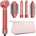 HITTIONA 5 in 1 High-Speed Hair Dryer Brush - Hot Air Styler & Hair Styler, Fast Drying Blow Dryer Brush No Heat Damage Multi-Styler Auto Wrap Curlers for Volumizing Curl Straighten Frizz-Free