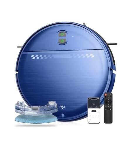 Robot Vacuum and Mop Combo, 2-in-1 Mopping Robot Vacuum Cleaner with 2300Pa Suction, 2.87'' Slim Design, Wi-Fi/App/Voice Control