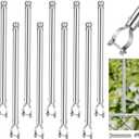 Hicarer 9 Pcs 1-3/8" Chain Link Fence Post Extender 20 Inch Extension Height Galvanized Chain Link Fence Extension for Privacy and Dogs (Sliver)