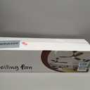 52" Wood Ceiling Fan with Lights Remote Control,Quiet DC Motor 3 Blade Ceiling Fans for Patio Living Room, Bedroom, Office,Indoor Outdoor(Black+Dark Walnut)