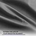 YnM Exclusive Cotton Duvet Cover for Weighted Blankets with 16 Strings (Dark Grey, 48"x72")