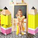 Bucherry 6 Pcs Back to School Decoration Large Classroom Theme Decoration Boxes First Day of School Decor Welcome Back to Kindergarten Teacher Props for Preschool Classroom Photo Props