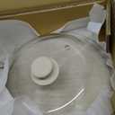 OEC Lighter Weight Tempered Glass Microwave Splatter Cover - 11.5 inch (Inner Diameter 10.6) - Heat-Resistant -Durable Glass Lid with Vent, Silicone Knob, Dishwasher Safe, 100% Food Grade - BPA Free