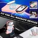for iPhone 17 Pro Wallet Case with [RFID Blocking] Card Slot, MagSafe-FitPU Leather Strong Magnetic Flip Fold Protective Phone Case for iPhone 17 Pro Case Wallet,Pink