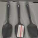 Silicone Spatula Set, High Heat Resistan Rubber Spoon Spatula, Non-Stick Spoonula with Seamless One Piece Design, Flexible Scrapers Baking Mixing Tool, 3 Pack, Black