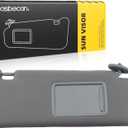 Dasbecan Right Passenger Side Sun Visor Compatible with Toyota Tacoma 2005 2006 2007 2008 2009 2010 2011 2012 2013 2014 2015 Visor Assembly Without Light 74310-04081-B0 Gray