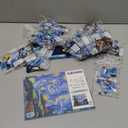 The Starry Night Building Set with LED Lights - 1501PCS Artwork 3.6MM Mini Blocks Building Sets for Adults, Famous Paintings Architecture Projects Home Art Decor Easter Gift for Men Women