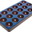 Wooden Egg Holder Countertop, and Deviled Tray - Tabletop Display Refrigerator Storage, Countertop for Fresh Eggs -18 Rack, Blue