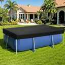 Rectangular Pool Cover, Swimming Pool Cover for Rectangular Above Ground Frame Pool, Improved Version Windproof and Waterproof Design (181 * 90IN), 15*7.5FT / 181*90IN
