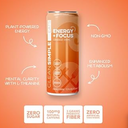 Clean Simple Eats Clear Protein + Energy Drink, 20G Grass Fed Whey Protein Isolate, 100MG Natural Caffeine, L Theanine & Cognatiq, No Artificial Ingredients, Orange Swirl Flavor, 16 Oz Cans, 11 Pk BB 07 30 2025