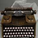 FOMIYES Classic Manual Typewriter Model Vintage Typewriter Figurine Iron Art European Style Statue for Cafe Bar Home Cabinet Decor Photo Prop Black