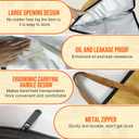 BBQ Blanket for Resting Meat, Reusable BBQ Resting Blanket, Grilling Accessories for Storing Meat, Large Capacity, Foldable Design, Zipper Closure, Heat Preservation(21in Oil Proof Version)