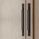 Kitchen Cabinet Pulls - Black Cabinet Handles - 5 Pack Long Cabinet Hardware for Drawers Dresser Furniture Pulls (3.78 inches Hole Center - 6.3 inches Length)