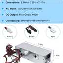 Upgraded H460EBM-00 4FWF7 460W Power Supply D460E001P PSU Compatible with Dell Optiplex 3050 5050 5060 5090 7050 7060 7070 7080 7090 XPS 8940 MT H460EGM-00 L460EBM-00 H460EBM-00 Power Supply