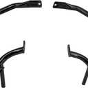 Saddle Bag Guards Crash Bars Fit for Harley Touring Electra Glide FLHT Street Glide FLHX Road Glide FLTRX Road King FLHR 2009-2025 (Decorative Wheel Black)