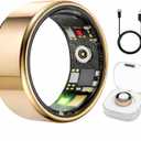 Smart Ring Health & Fitness Tracker for Men & Women, Heart Rate, SPO, Sleep & Activity Monitoring, IP68 Waterproof, Long Battery Life, Family Care Mode, No Subscription Fee (Rose Gold, 8)