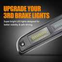 Third 3rd Brake Light LED for 1999-2016 Ford F250 F350 F450 F550 Super Duty, High Mount Rear Brake Lights Assembly for 99-16 F-250 F-350 F-450 F-550, 93-11 Ranger Center Cab Cargo Stop Light