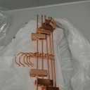 13 Inch 20 Pack Heavy Duty Rose Gold Copper Stainless Steel Slack Hanger, Pants Hanger, Skirt Hanger with Adjustable Clips (Rose Gold, 20)