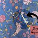 AVKA Studio 100% Cotton Decorative Kitchen Towels- Set of 3 Dishcloths- 19 x 27 inches- Blue Floral Kitchen Towels- Absorbant Kitchen Dish Towel for Dryng Dishes- Indian Block Print Cute Tea Towels