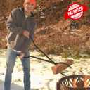 40" Fire Log Tongs Firewood Grabber and Fire Poker Set,Large Fire Pit Tool Outdoor/Indoor Bonfire Campfire Backyard Deck Camping Log Grabber Rustproof Safely Moves Firewood