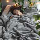 Bedsure GentleSoft Fleece Bed Blankets Full Size Grey - Soft Lightweight Plush Fuzzy Cozy Luxury Blanket Microfiber, 84x90 inches