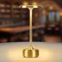 5200mAh Rechargeable Cordless LED Table Lamps Touch Sensor Light, 3-Levels Portable Dimming Wireless Battery Operated Lamp,Night Light/Restaurant Table/Outdoor/Coffee/Bar (Gold)