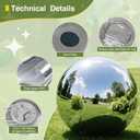 4PCS Silver Inflatable Mirror Ball Set,Reusable PVC Mirror Balls Large Event Decoration Hanging&Standing Balloon with Electric Pump for Event,Wedding,Party Decor(Silver, 4Pcs+Pump)