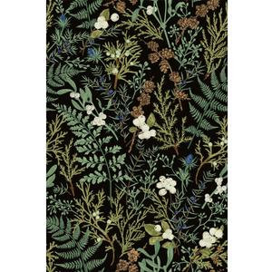 Amiya Black Fern Contact Paper Botanical Forest Wallpaper Peel and Stick Vintage Floral Shelf Liner Self Adhesive Removable Floral for Home Decor17.3X120