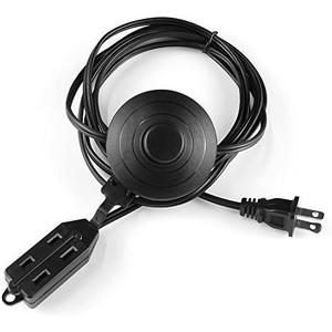 Best Honor 8 Feet Indoor 3 Outlet Extension Cord with Foot Switch - with Safety Water Proof Cover (Single)