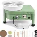 Huanyu Pottery Wheel Machine 25 cm/10" with Foot Pedal, Electric Ceramic Forming Machine with Detachable Basin DIY Art Clay Potter's Wheel for Beginners Adults At Home Pottery