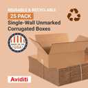 BOX USA Shipping Boxes Medium 12"L x 9"W x 4"H 25-Pack - Corrugated Cardboard Box for Moving, Mailing, Packing, Packaging and Storage